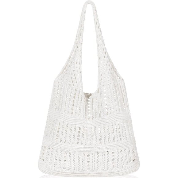 Women's Snow White Shoulder Shopping Handbag Casual Travel Totes Fold Able Bags - Picture 1 of 7